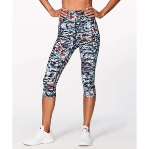 Lululemon Break Free Crop Leggings Culture Clash Size 2